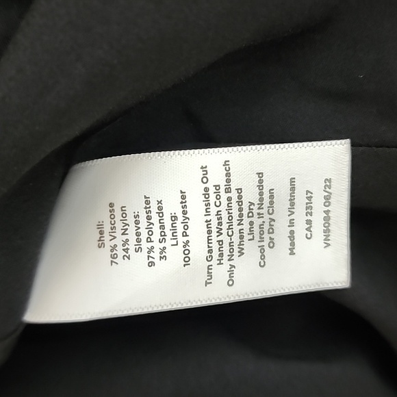 NWT Talbots Sequin Sleeve Black Velvet Fit n Flare Dress Size 6 - Picture 15 of 16